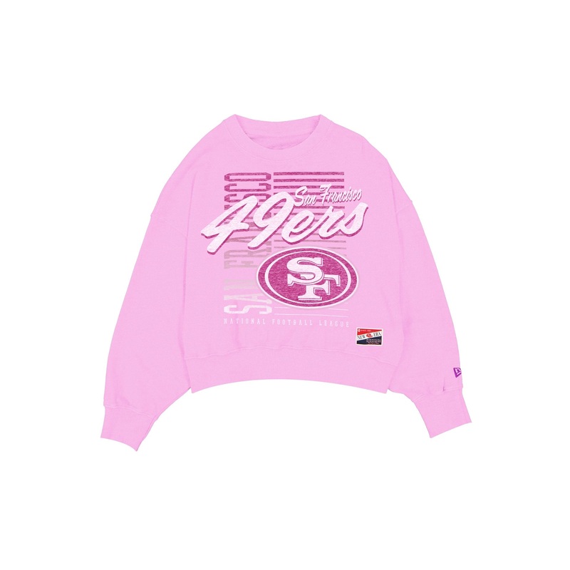 San Francisco 49ers Throwback Women’s Washed Pink Crewneck