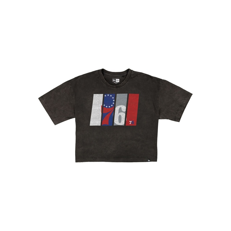 Philadelphia 76ers Sport Night Black Cropped Women’s T-Shirt