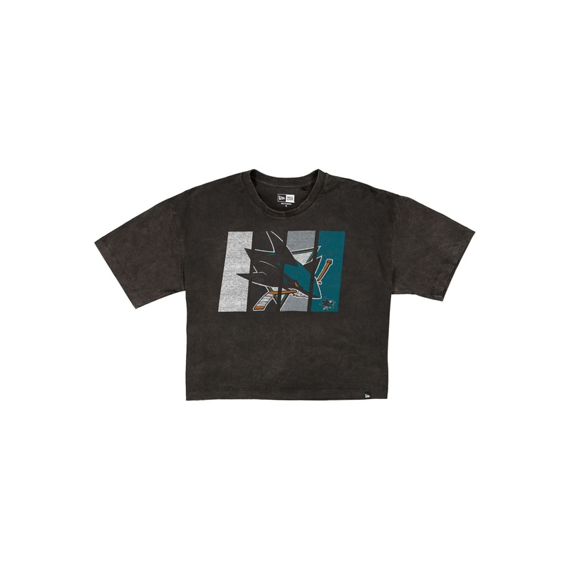 San Jose Sharks Sport Night Black Cropped Women’s T-Shirt