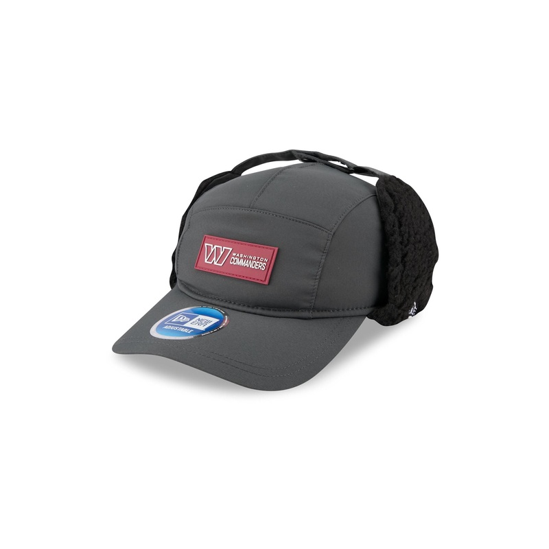 Washington Commanders 2025 Sideline Cold Weather Steel Clouds Runner Dogear Adjustable Hat