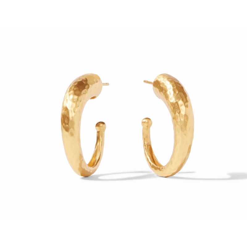 Hammered Hoop – Gold – Medium