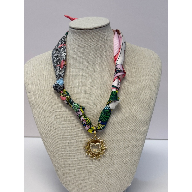 Presley Heartburst Scarf Necklace
