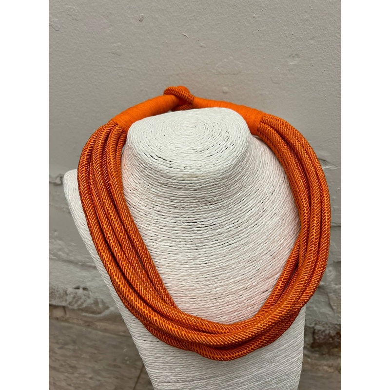 Slub 8-Strand Necklace – Orange