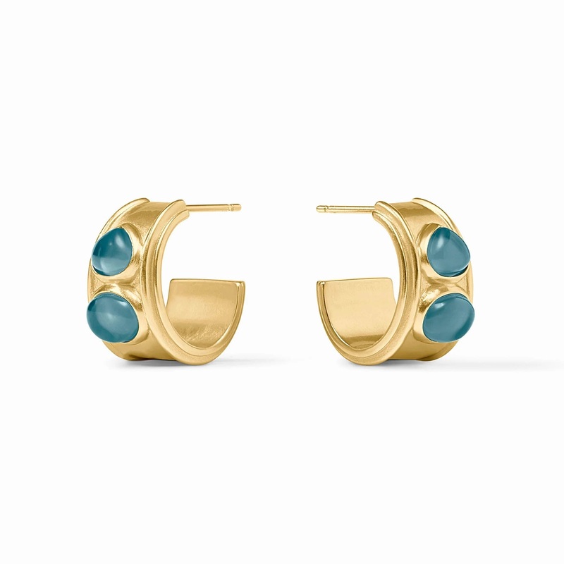 Dolce Stone Hoop – Iridescent Montana Blue – Small