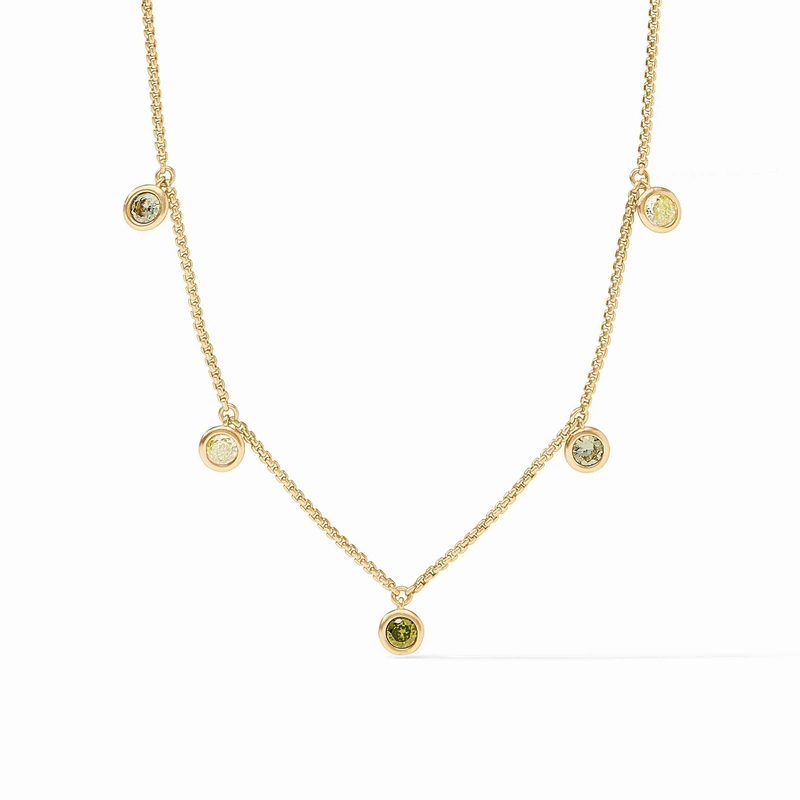 Rainbow Delicate Charm Necklace – Shades of Jade