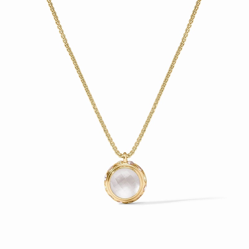 Rainbow Delicate Necklace – Iridescent Clear Crystal