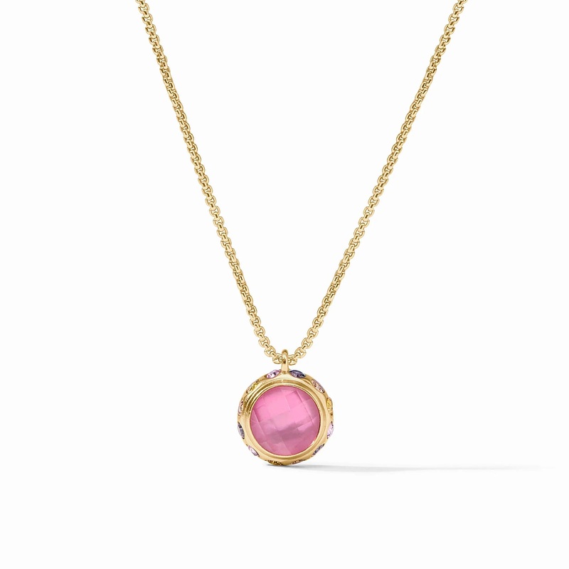 Rainbow Delicate Necklace – Iridescent Tourmaline Pink