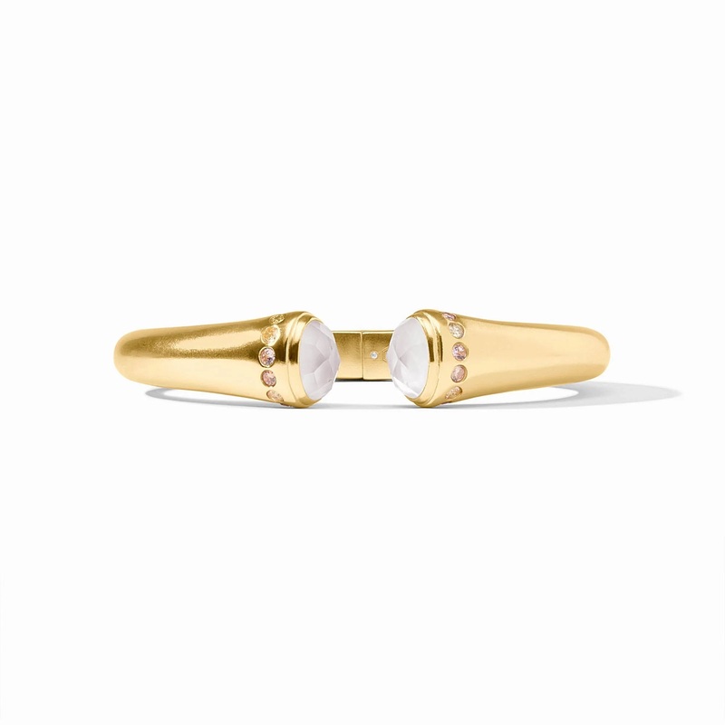 Rainbow Demi Cuff – Iridescent Clear Crystal
