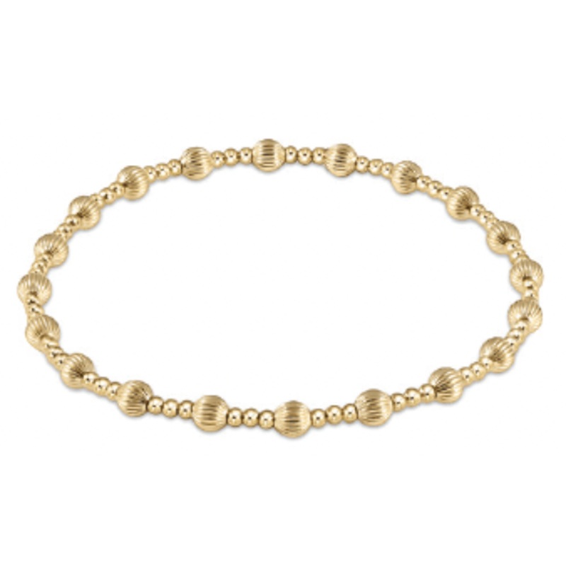 Extend Dignity Sincerity Pattern 4mm Bead Classic Gold