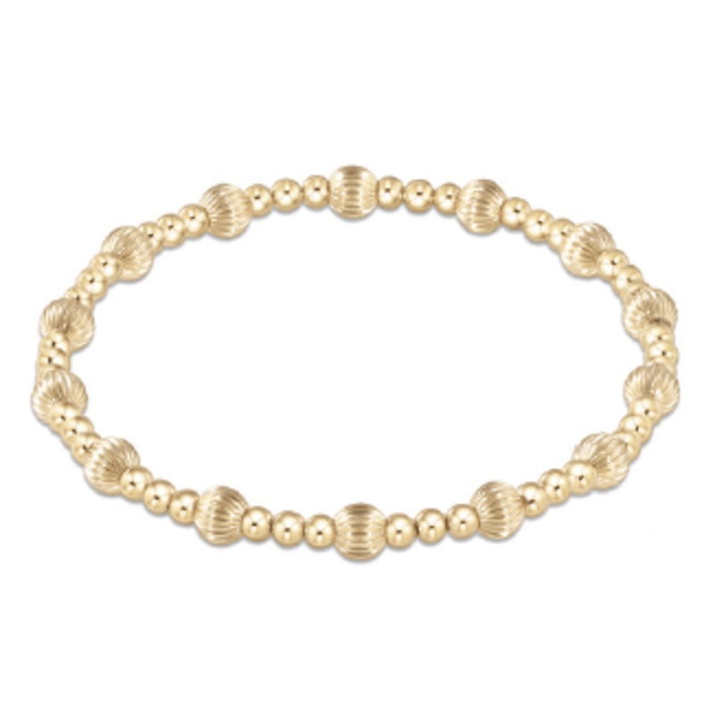 Extend Dignity Sincerity Pattern 5mm Bead Classic Gold