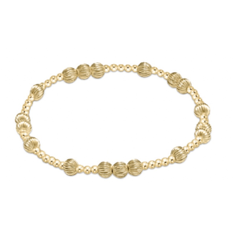 Extends Hope Unwritten Dignity 5mm bead Bracelet -Gold