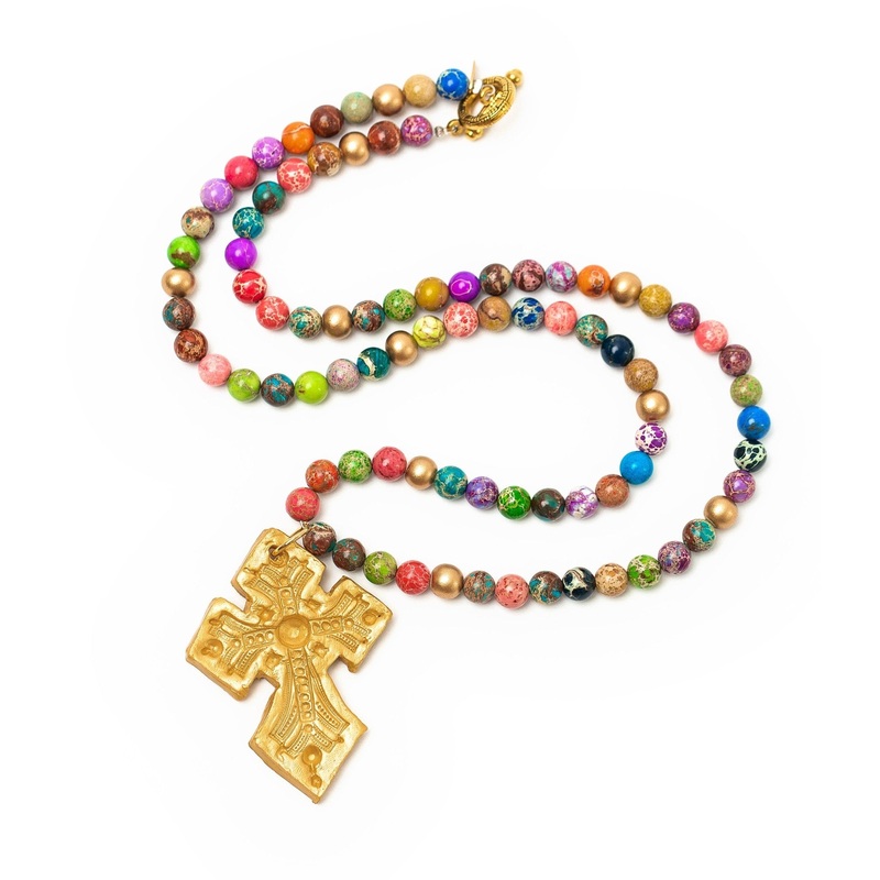 Multicolored Sea Jasper with Amy Cross