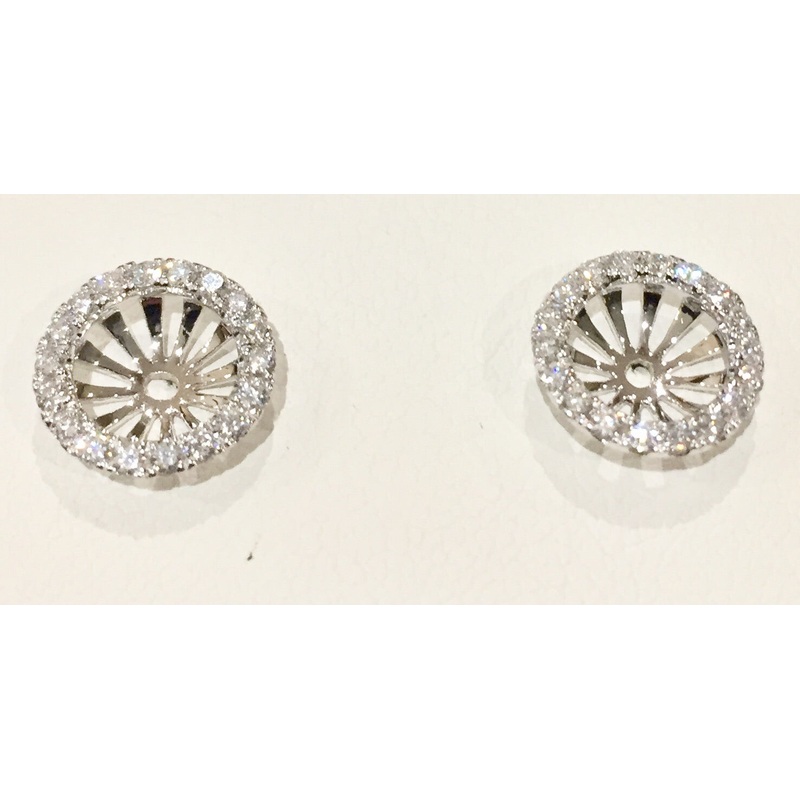 18K Gold Diamond Earring Jackets