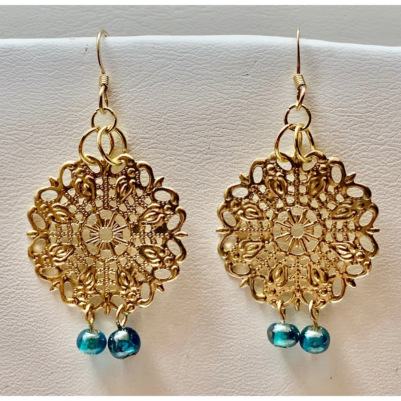 Fashion Filigree Bead Earrings