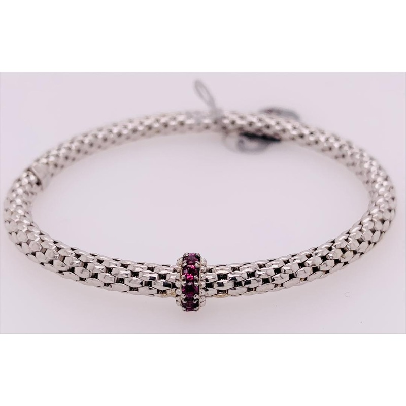 Phillip Gavriel Sterling Amethyst Stretch Bracelet