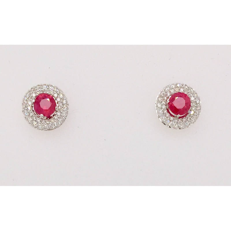 Ruby & Diamond Earrings