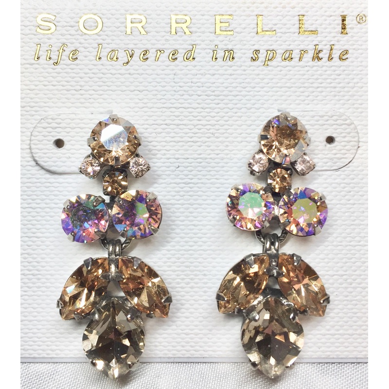 Sorrelli Petite Crystal Lotus Flower Earrings