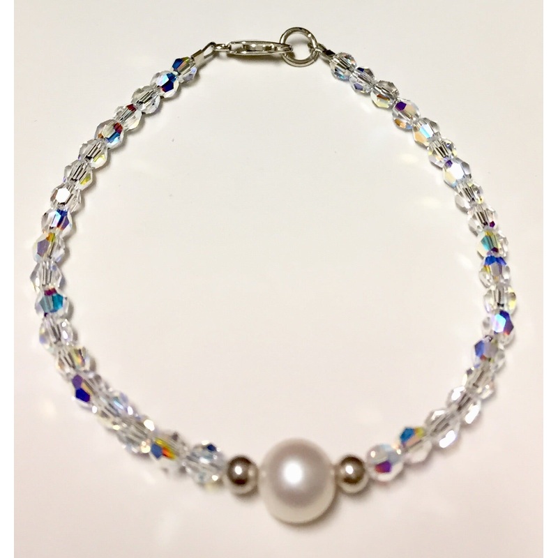 Swarovski Crystal/Cultured Pearl Bracelet