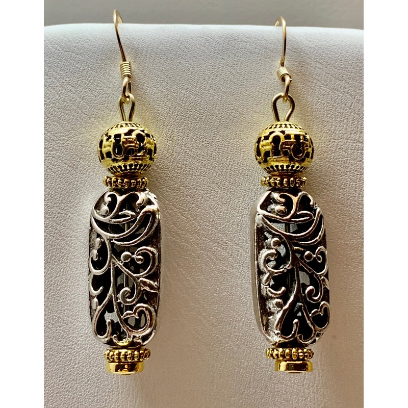 Two Tone Fashion Earrings