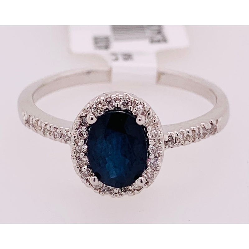14K Sapphire & Diamond Ring