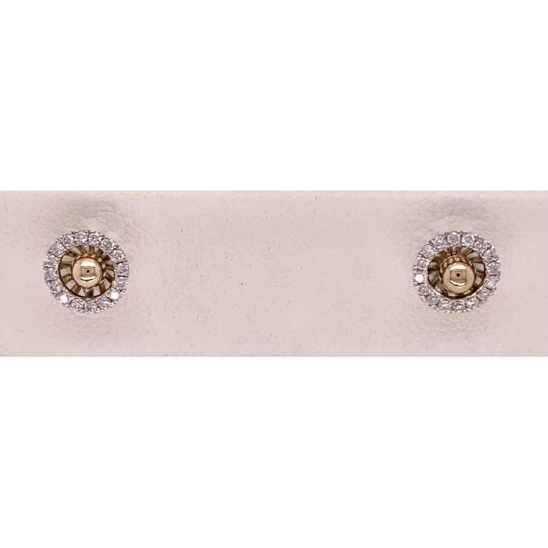 18K White Gold Diamond Earring Jackets