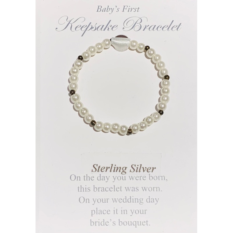 Pearls and Sterling Infant Bracelet