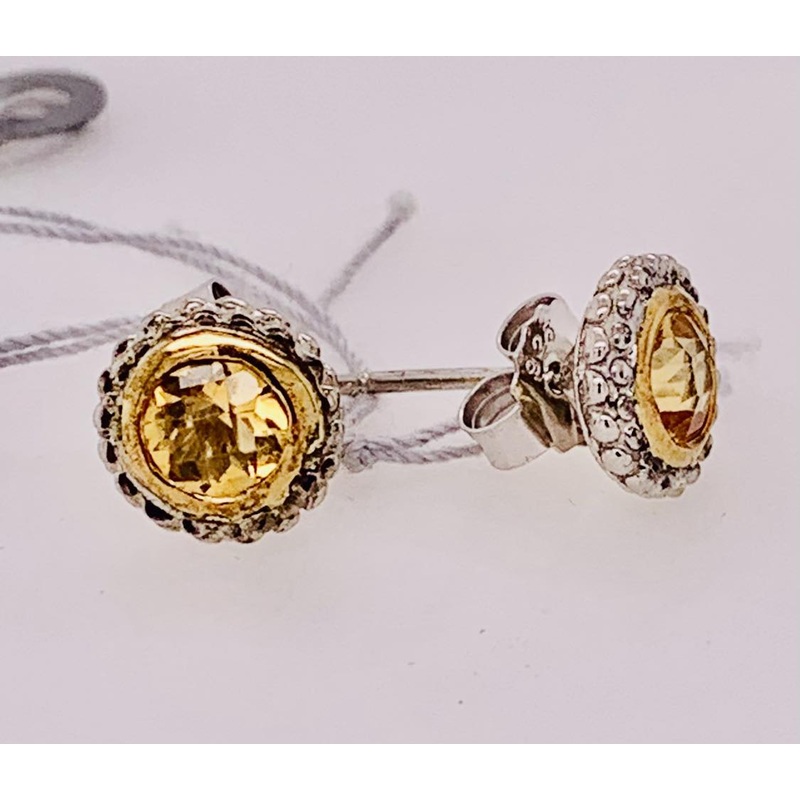 Phillip Gavriel Sterling/18K Citrine Earrings