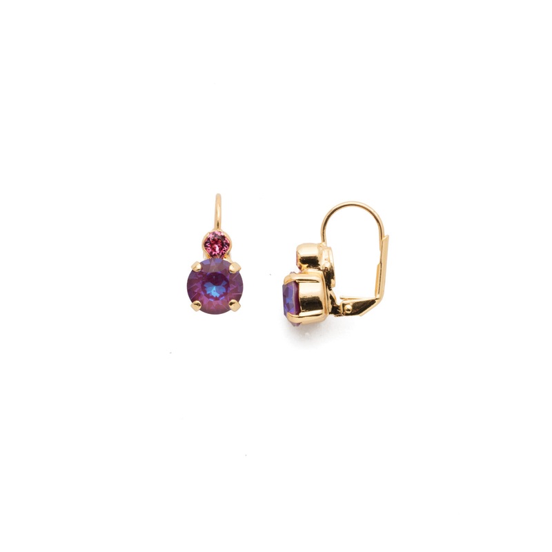 Round Crystal Dangle Earrings