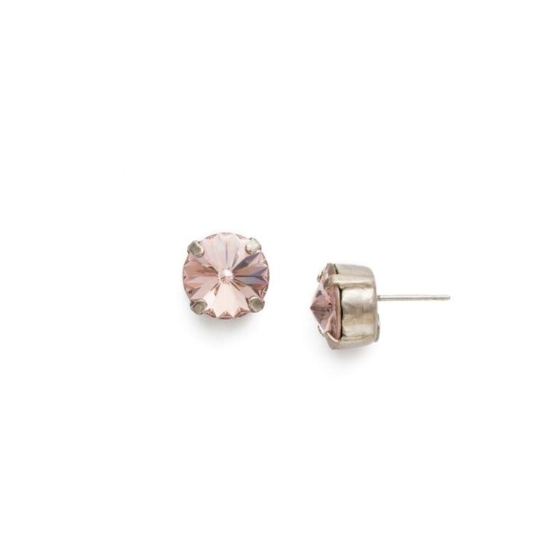 Round Crystal Stud Earring