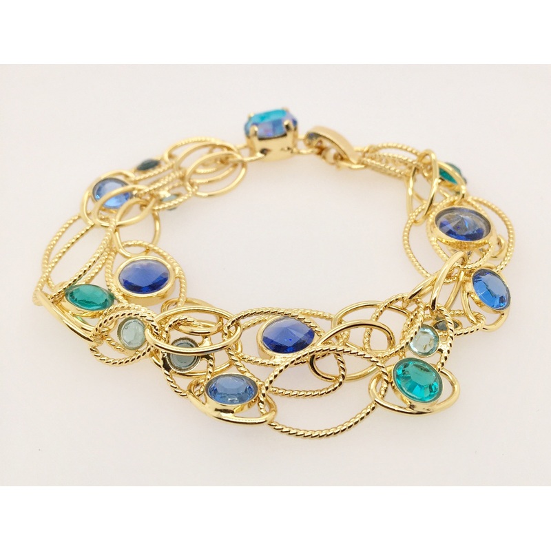 Sorrelli Crystal & Chain Linked Bracelet