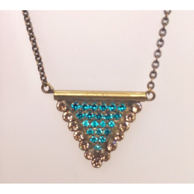 Sorrelli Crystal Encrusted Triangle Pendant Necklace