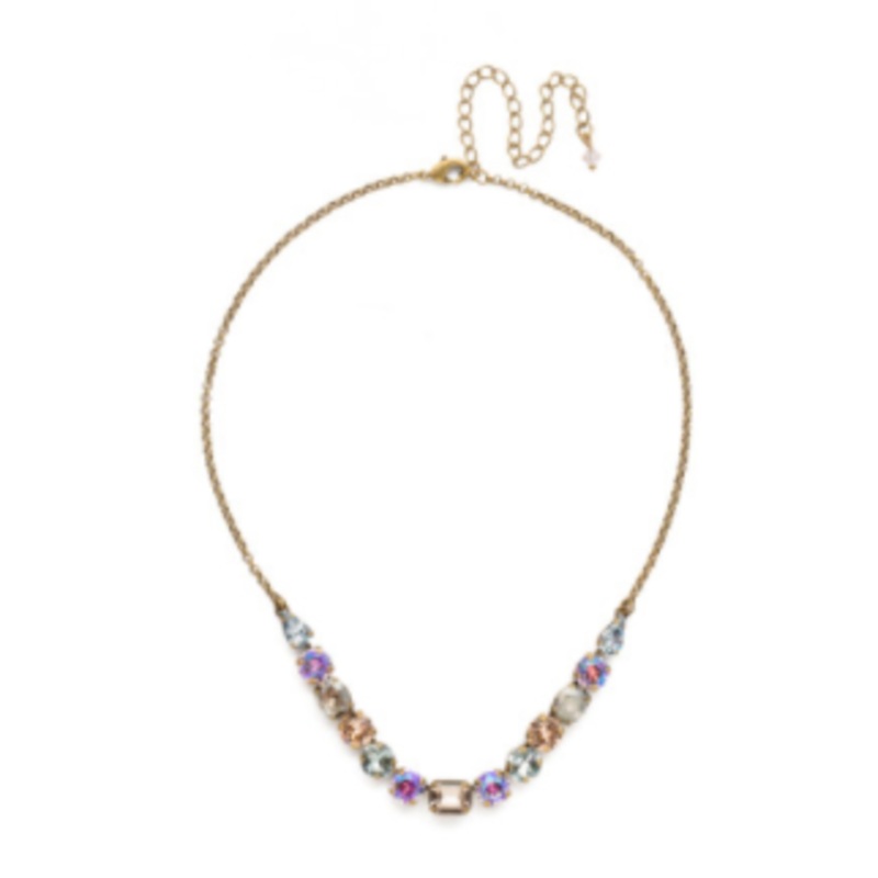 Tansy Half Line Tennis Necklace