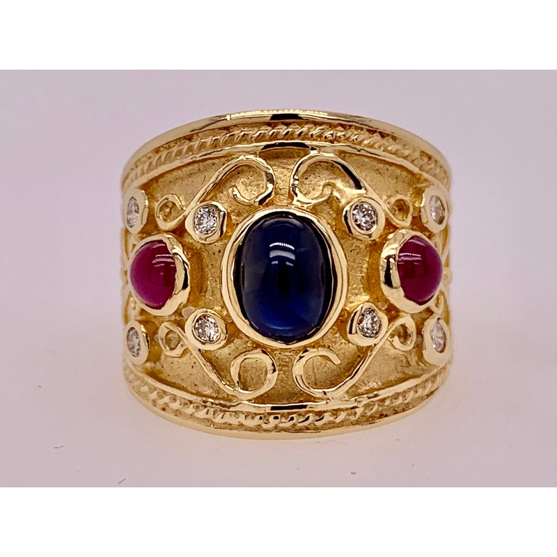 14K Etruscan Design Band