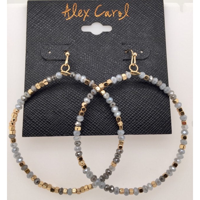 Alex Carol Beaded Hoop Earrings