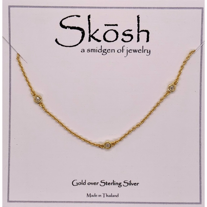 Skosh CZ Bezel Set Necklace