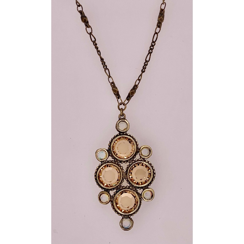 Sorrelli Quartet of Faceted Circular Crystals Necklace