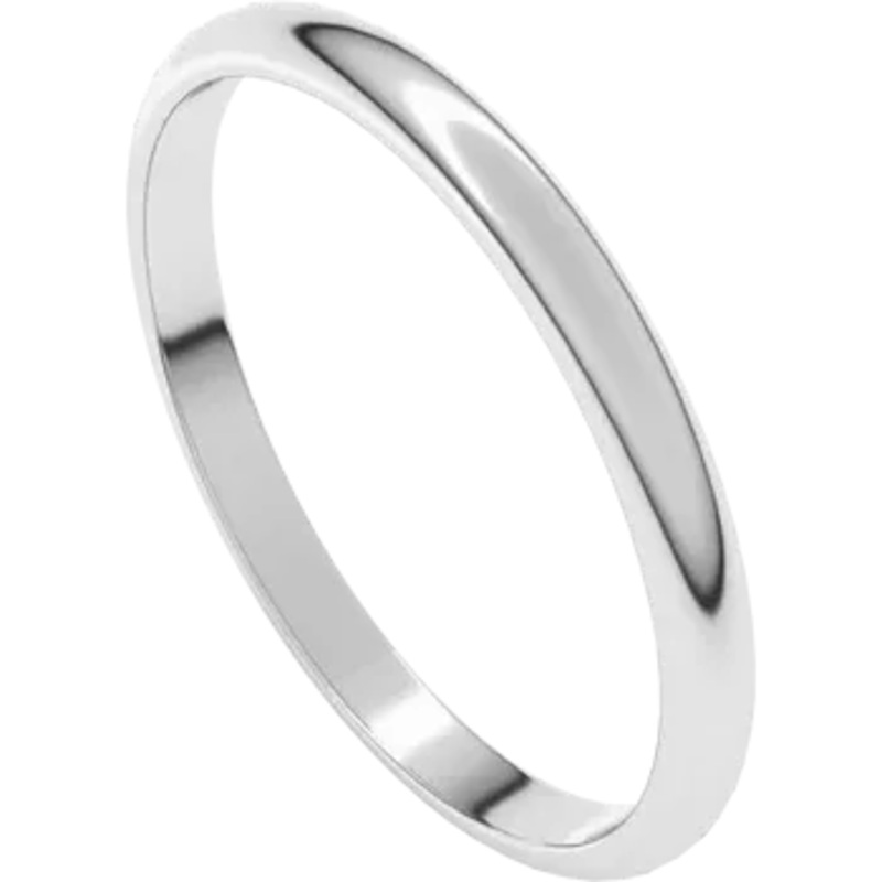 14K Half Round Band