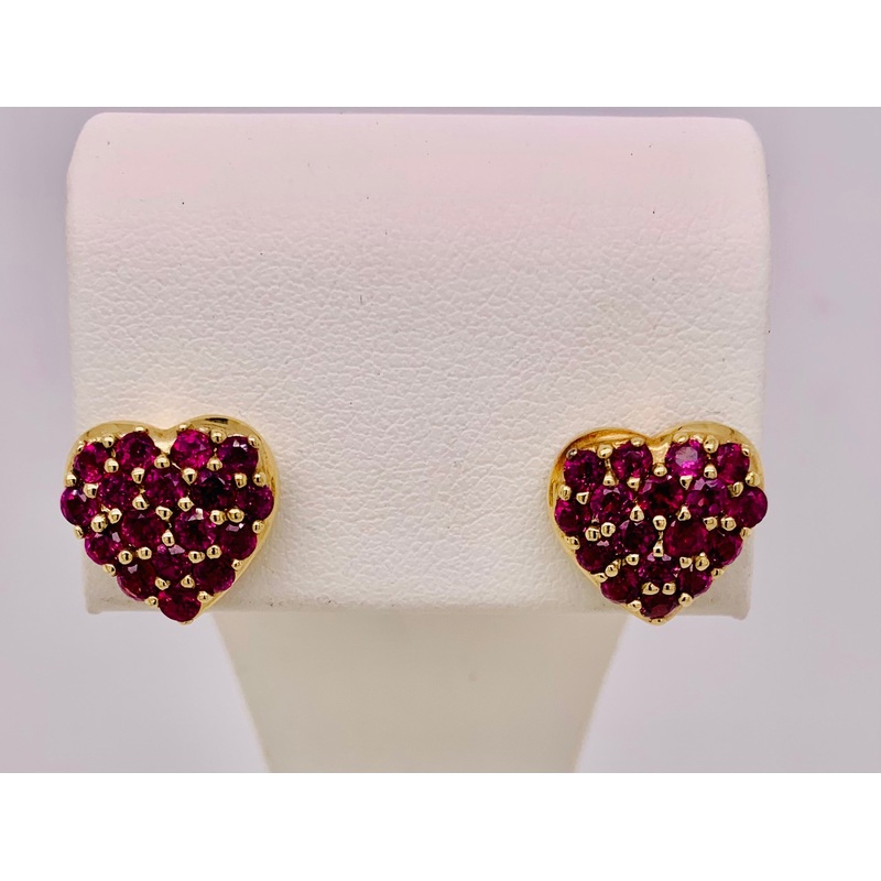 14K Rhodolite Garnet Earrings