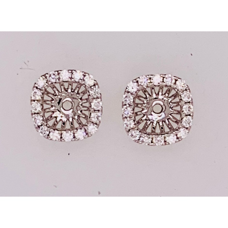 18K White Gold Diamond Earrings Jackets