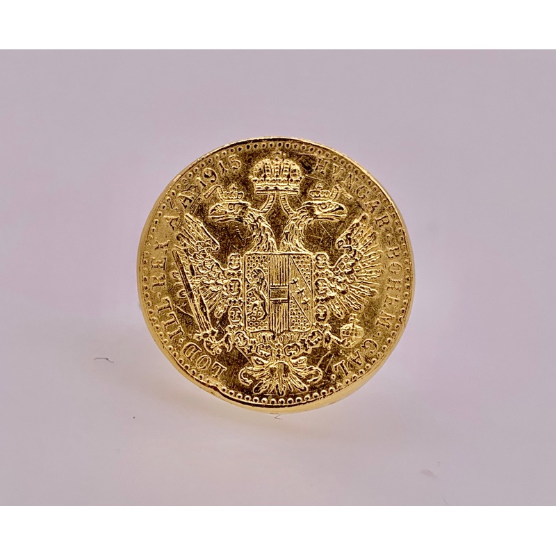 1915 Gold Ducat Coin Ring
