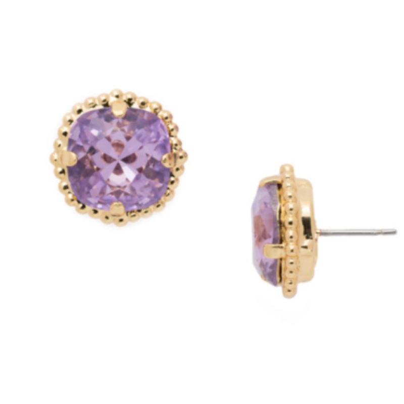 Cushion Cut Crystal Stud Earring