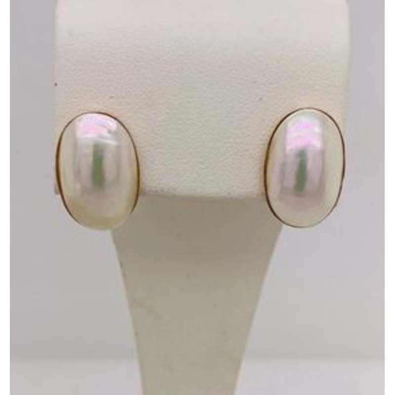 Estate Mabe’ Pearl Earrings