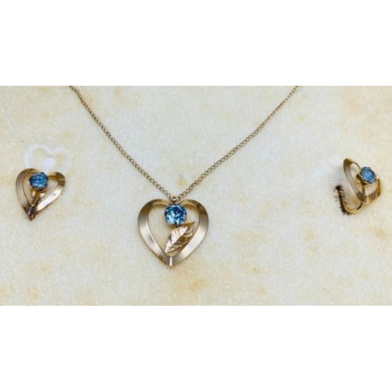 Gold Filled 1960’s Van Dell Necklace and Earring Set