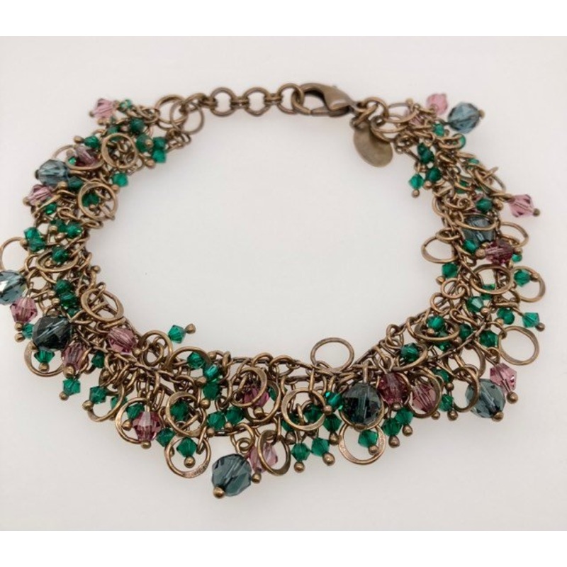 Multi Chain Floating Crystal Bracelet