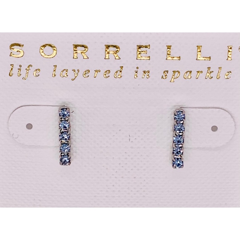 Rhinestone Bar Stud Earrings