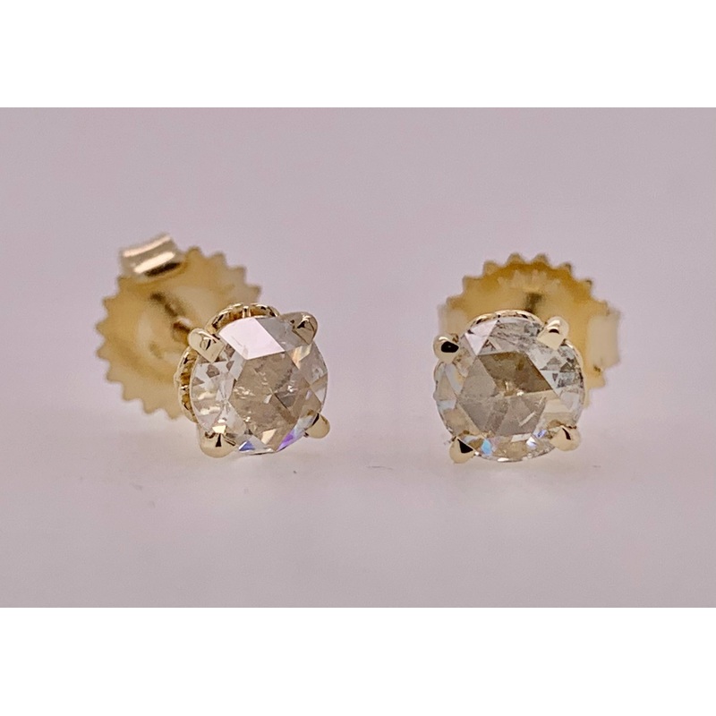Rose Cut Diamond Earrings
