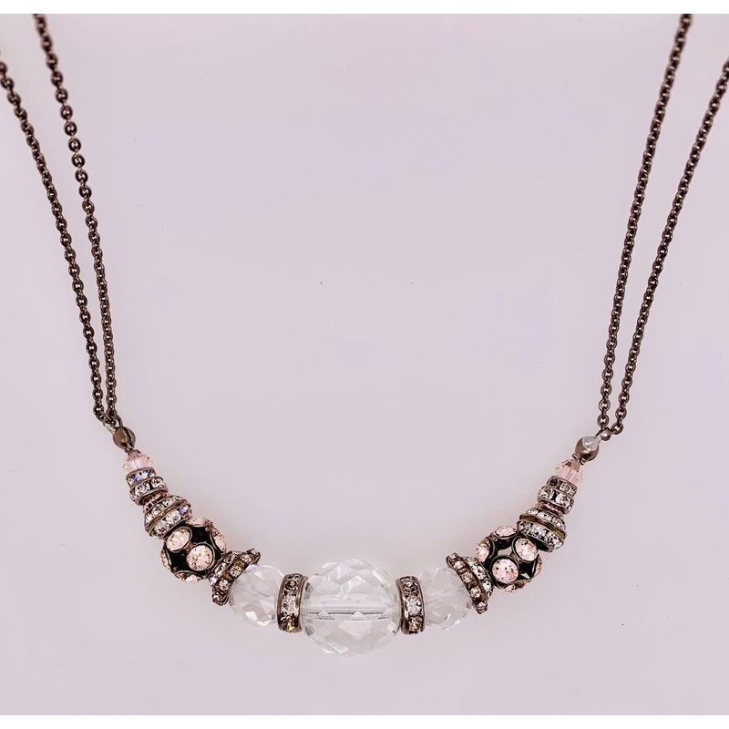 Sorrelli Crystal Beaded Chain Tennis Necklace