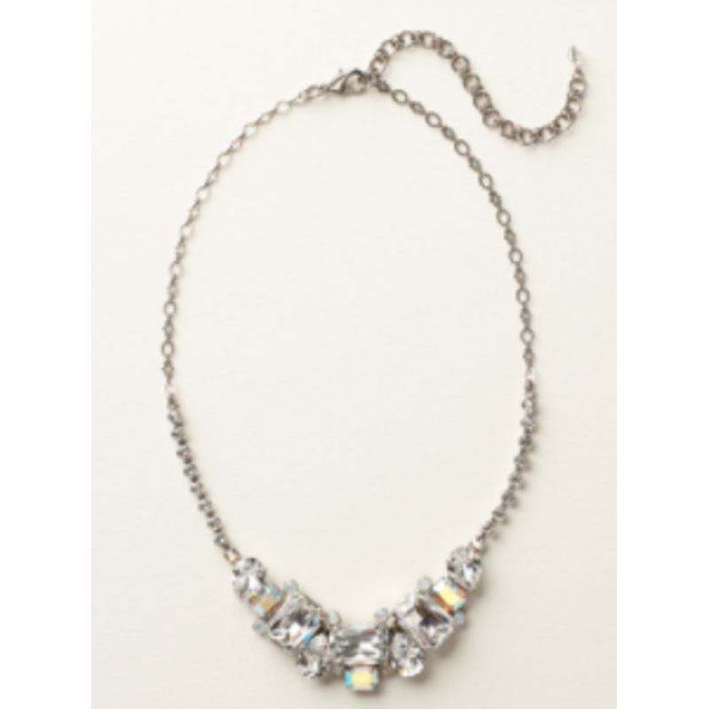 Sorrelli Emerald & Pear-Cut Crystal Collar Tennis Necklace