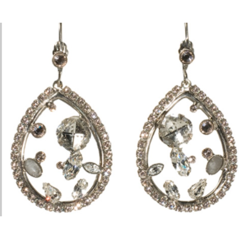 Unique Scattered Crystal Drop Earring