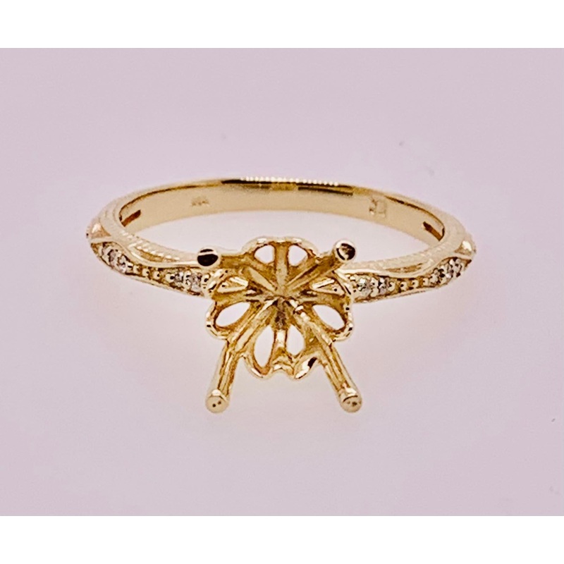 14K Gold Semi Mount